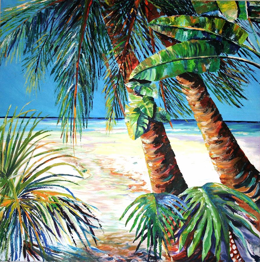 Beach Painting - Pathway to Paradise by Cyndi EASTBURN