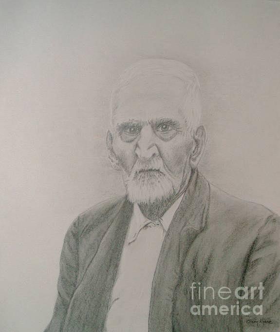 Patriarch Drawing by Mary Lynne Powers