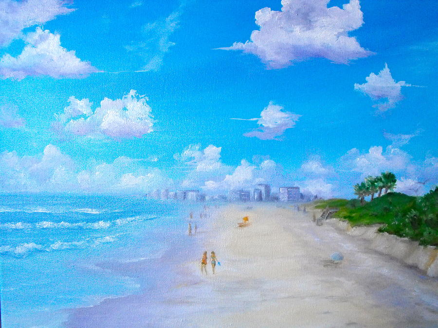 Patrick Beach Spaces Painting by Michell Givens