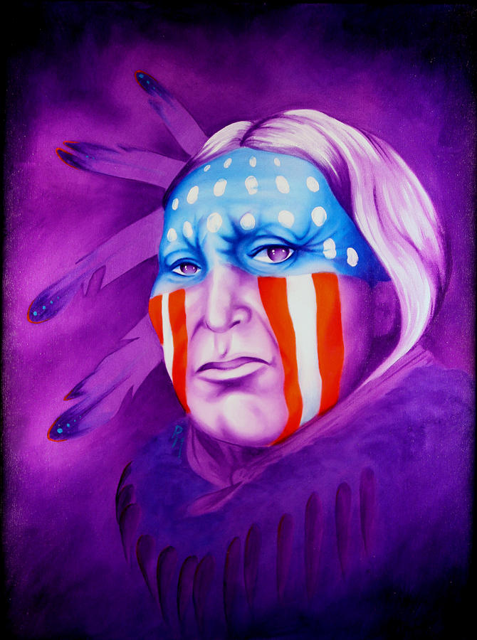 Chief Painting - Patriot by Robert Martinez