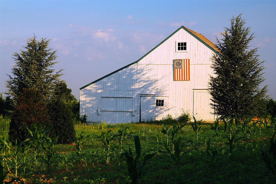 Patriotic Barn Photograph by James Kirkikis