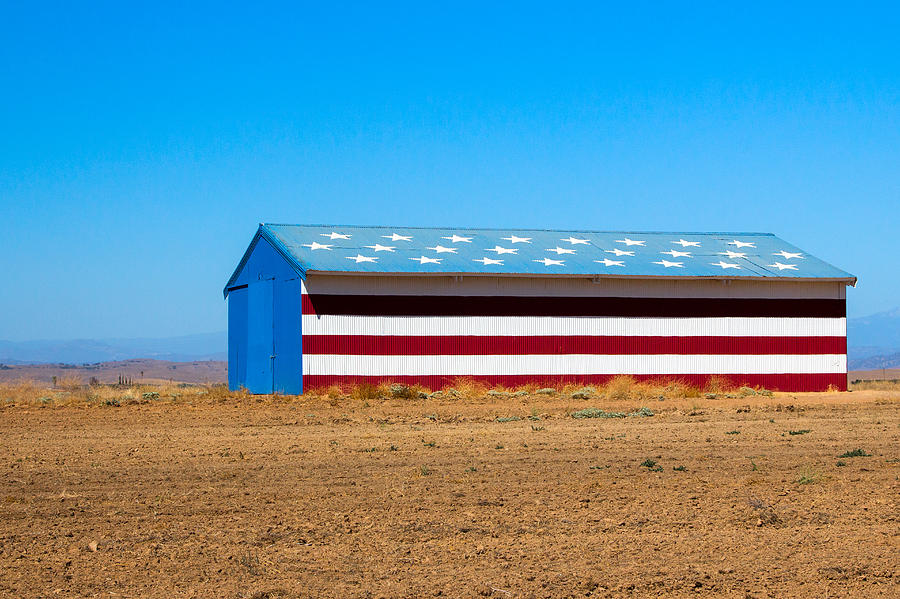 Flag Photograph - Patriotic Barn by Nicholas Blackwell