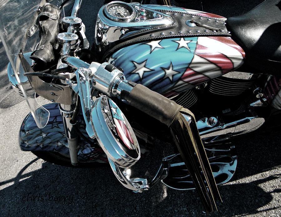 Patriotic Bike Photograph by Chris Berry