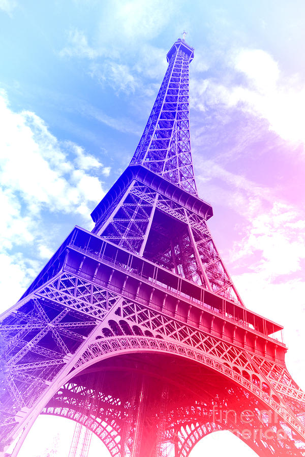 Patriotic Eiffel Tower Photograph by Olivier Le Queinec