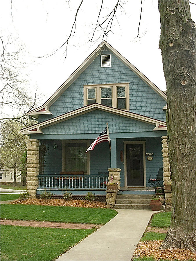Patriotic home owner Baldwin City Kansas 1905-2002 Photograph by David Lee Guss