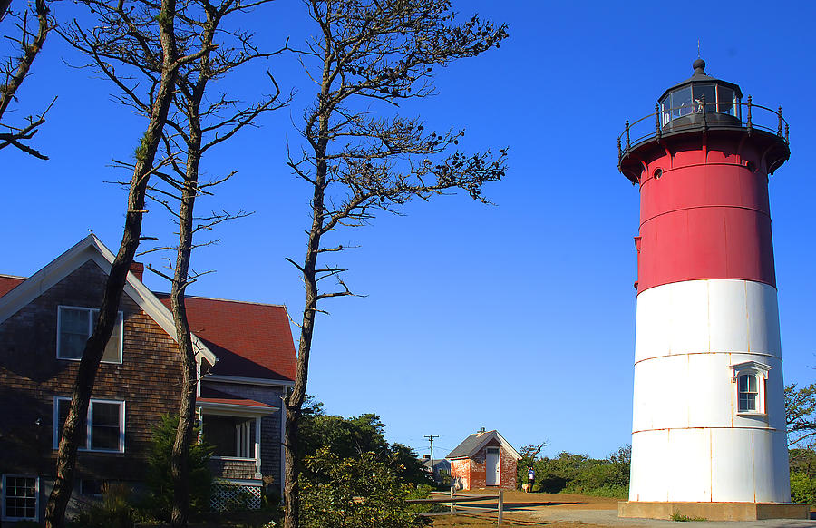 Patriotic Lighthouse Nauset Light Photograph by Randall Branham - Pixels