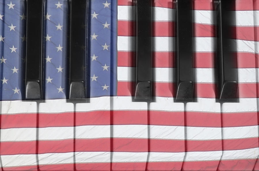 Patriotic Piano keyboard Octave Photograph by James BO Insogna