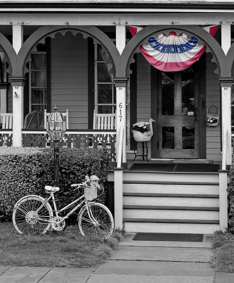 Patriotic Porch Photograph by Dave Mills