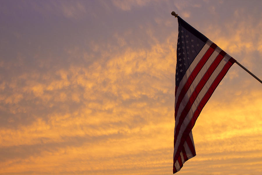 Sunset Photograph - Patriotism  by Bailey Barry