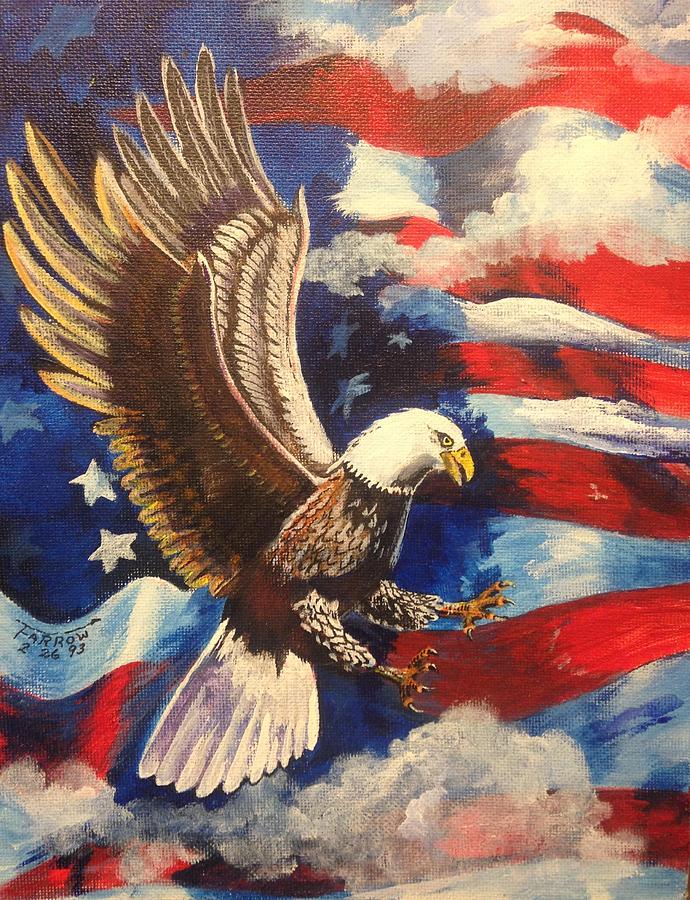 Eagle Painting - Patriotism by Dave Farrow