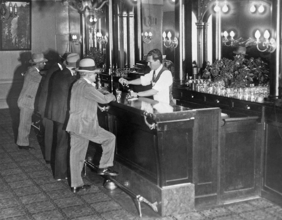 San Francisco Photograph - Patrons At A Speakeasy In SF by Underwood Archives
