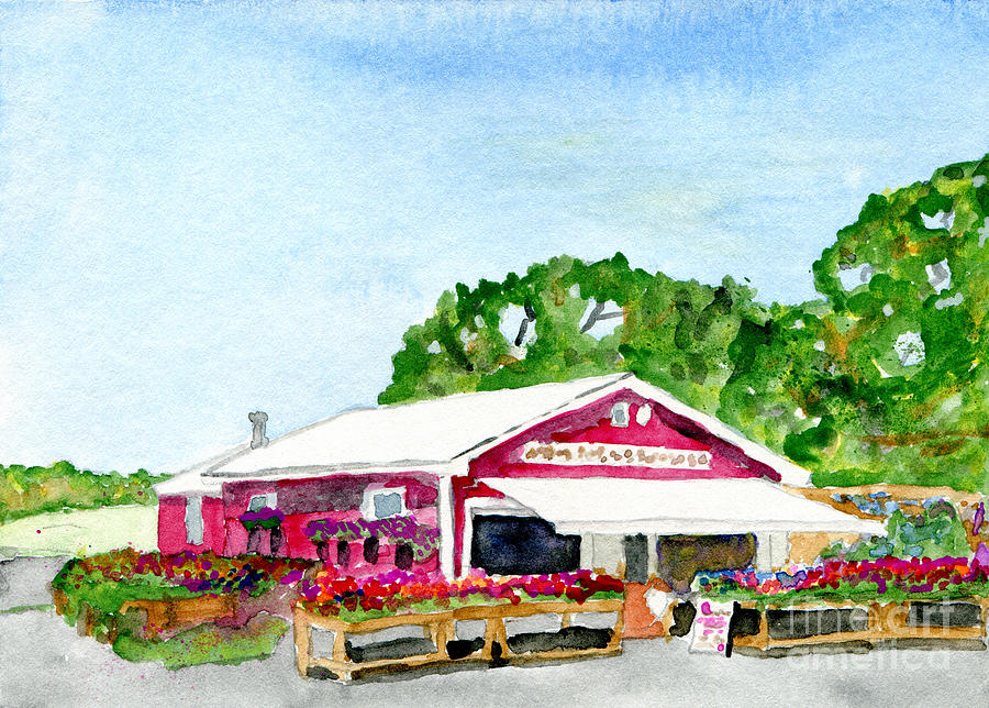 Pattens Berry Farm in Kennebunkport Maine Painting by R Kyllo