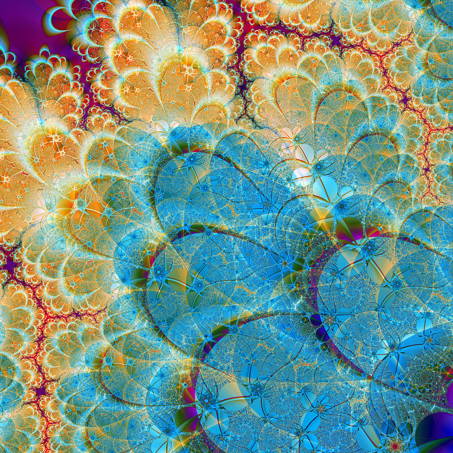 Pattern in Blue Yellow and Purple Photograph by Barnaby Chambers - Fine ...