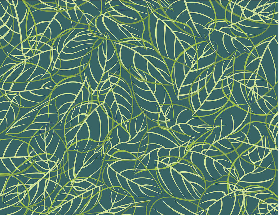 Pattern leafs / Feuilles Drawing by Elodie_M