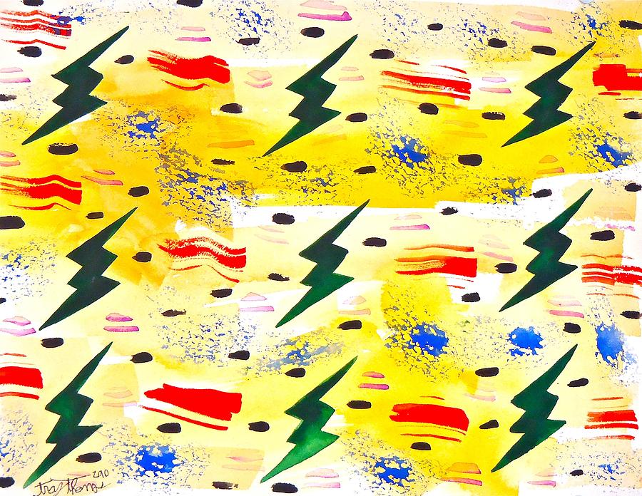 Pattern Lightning Bolts Painting by Troy Thomas Fine Art America