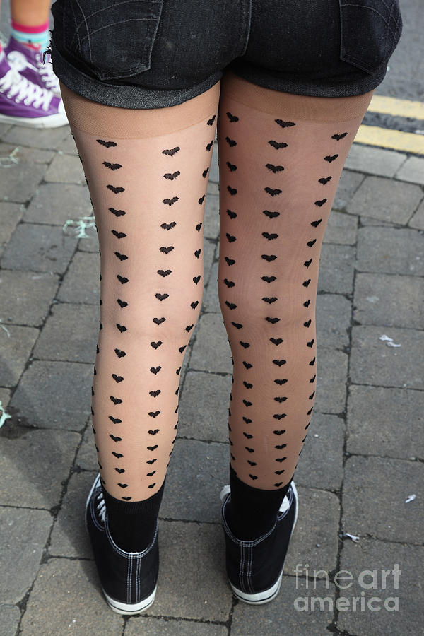 Patterned pantyhose by Ros Drinkwater