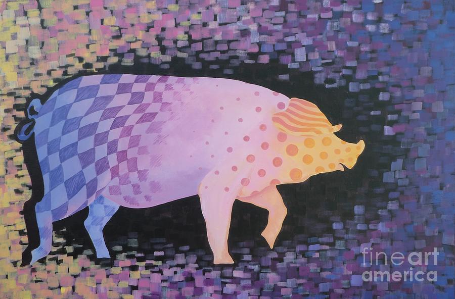 Patterned Pig Painting