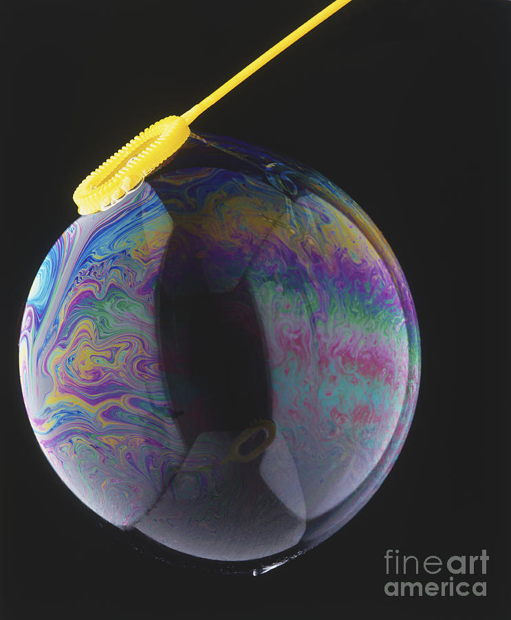 Patterns In Soap Bubble Photograph by Dave King / Dorling Kindersley