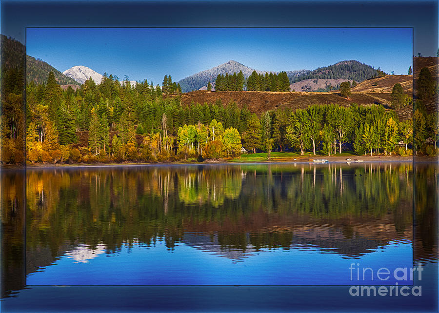 Patterson Lake Cabins and Mt Gardner Landscape Art Photograph by Omaste Witkowski