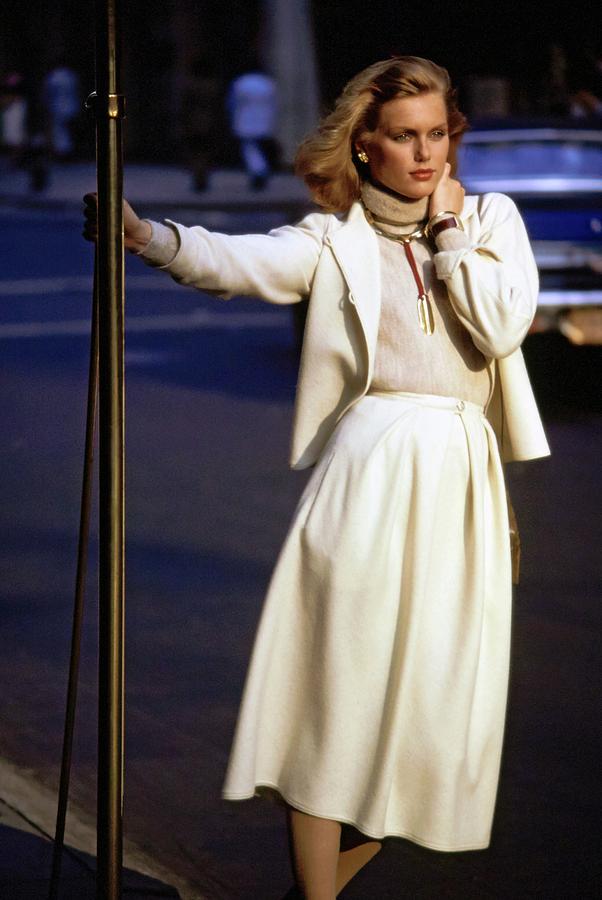 New York City Photograph - Patti Hansen Wearing Gloria Vanderbilt by Arthur Elgort