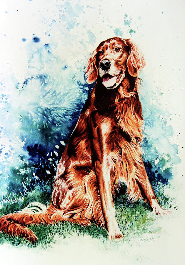 Dog Painting - Patton by Hanne Lore Koehler