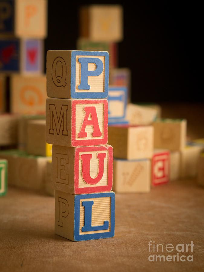 PAUL - Alphabet Blocks Photograph by Edward Fielding