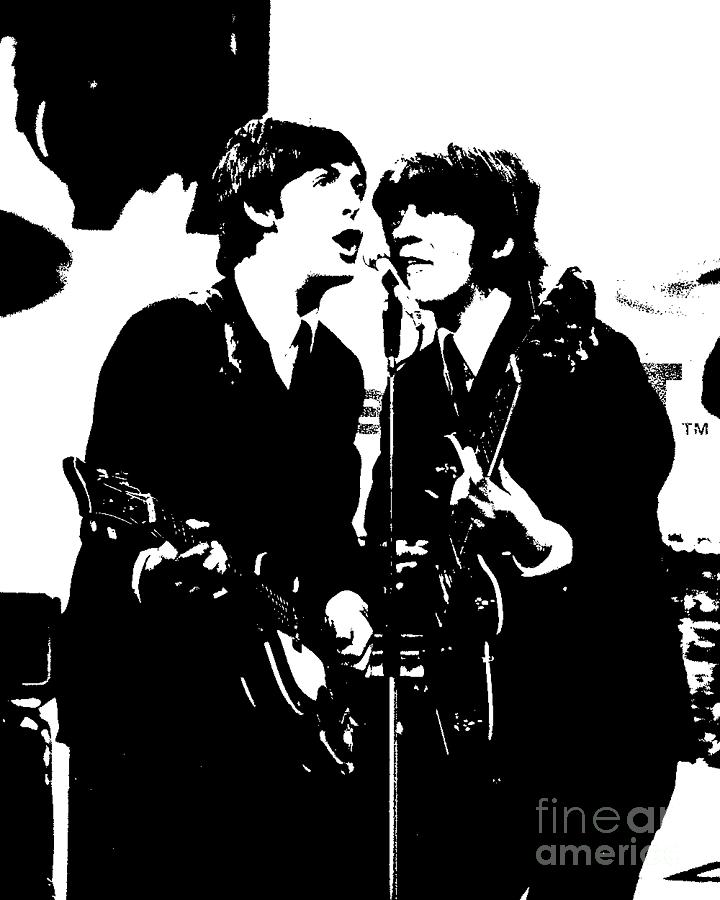 Paul and George Painting by Leland Castro
