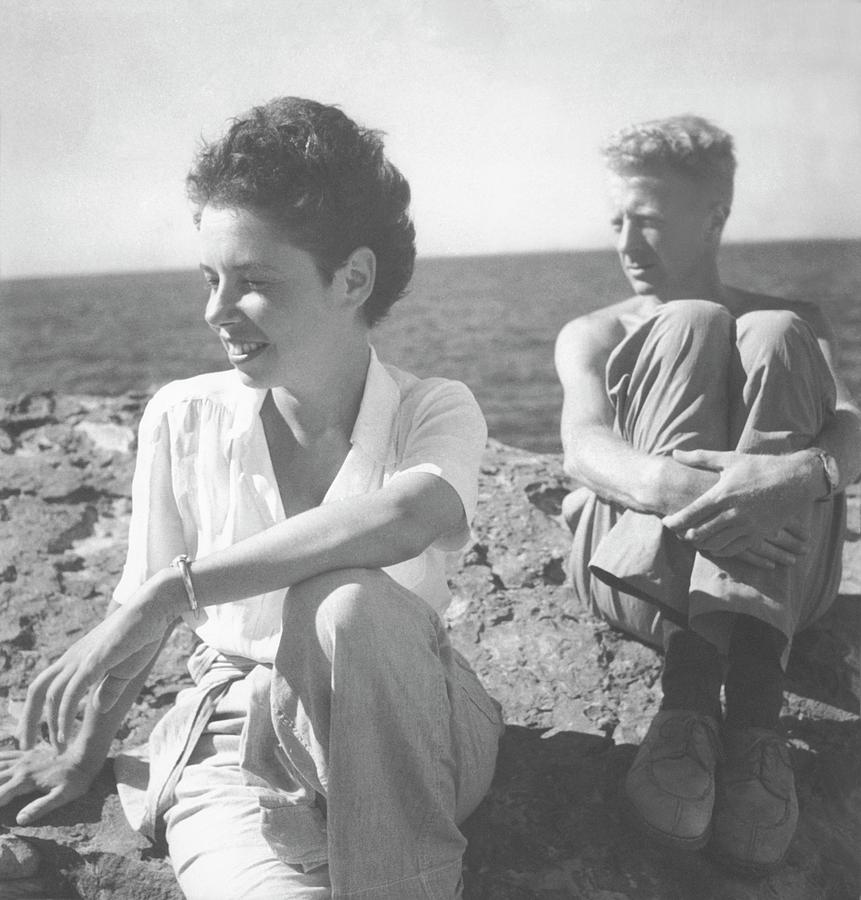 Paul And Jane Bowles At A Beach Photograph by Cecil Beaton Paul And Jane Bowles At A Beach Photograph by Cecil Beaton
