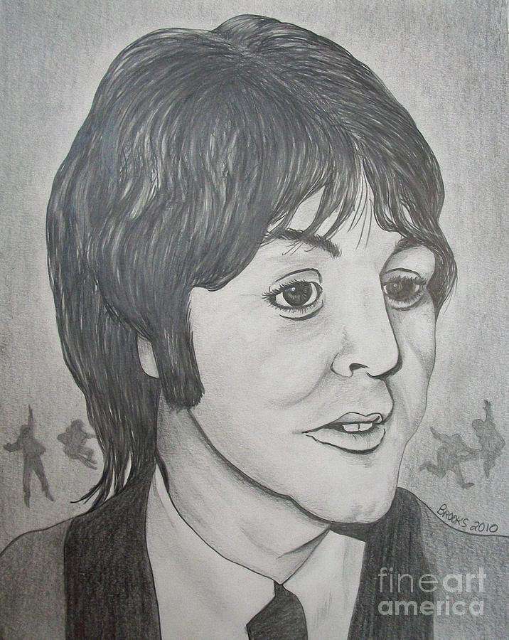 Paul Mccartney Drawing - Paul McCartney 2 by Richard Brooks. by Richard Brooks