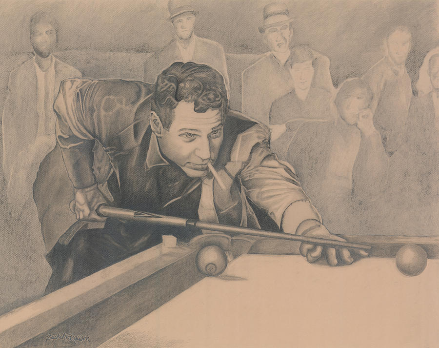 Paul Newman The Hustler Drawing by Rachel Ferguson