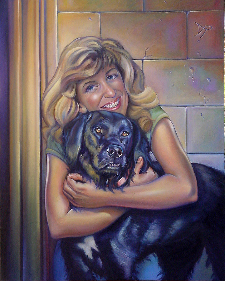 Commissioned Portrait Of Paula And Bo Painting