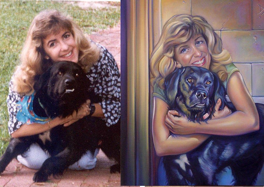 Paula Commissioned Portrait Side By Side Painting