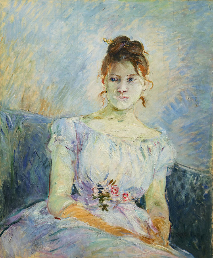 Berthe Morisot Painting - Paule Gobillard En Robe De Bal by Celestial Images