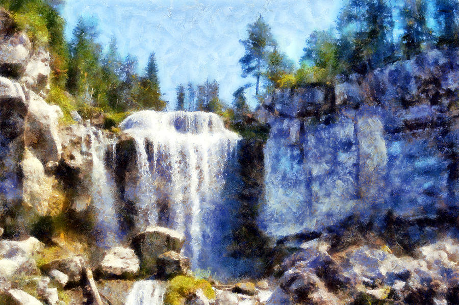 Paulina Creek Falls Digital Art by Kaylee Mason