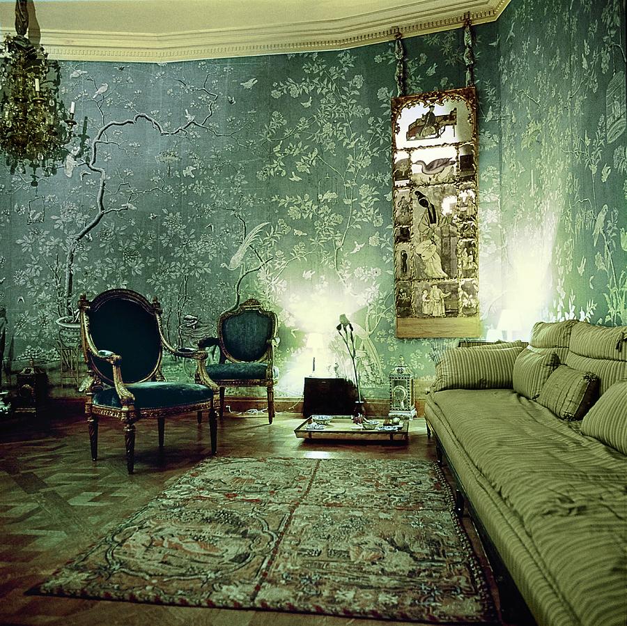 Pauline De Rothschilds Green Room Photograph by Horst P. Horst