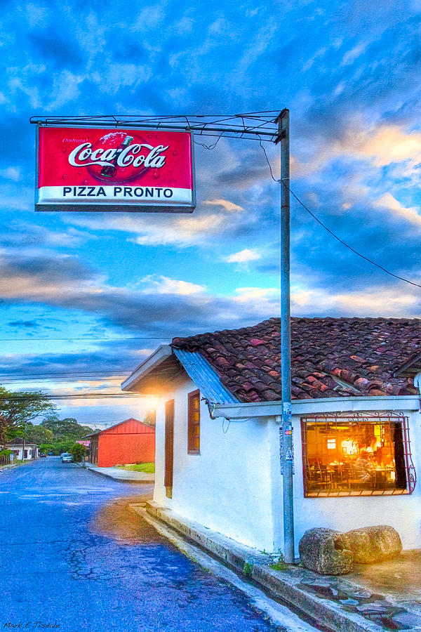 Pausing To Dine On Pizza in Costa Rica Photograph by Mark Tisdale