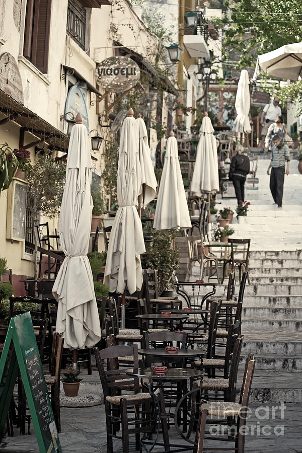 Pavement cafe of Athens Photograph by Aiolos Greek Collections
