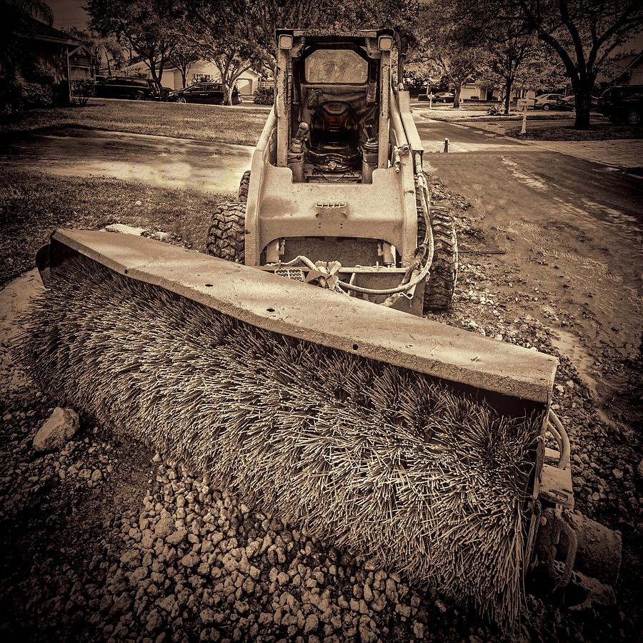 Pavement Sweeper Photograph by Rudy Umans
