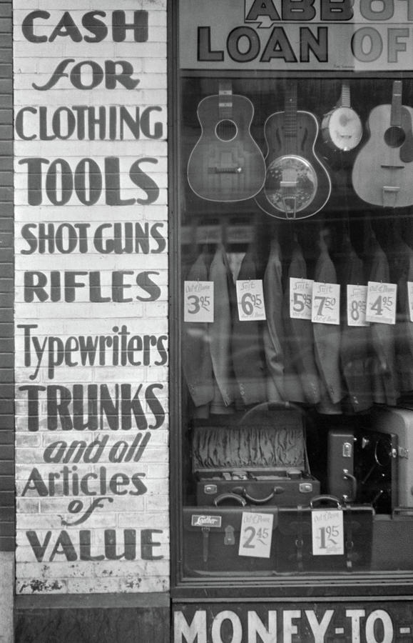Guitar Still Life Photograph - Pawn Shop, C1940 by Granger