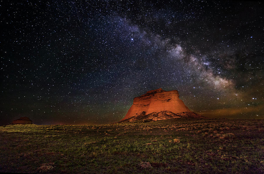 Pawnee Butte Under The Milky Way Photograph by Brad Mcginley Photography