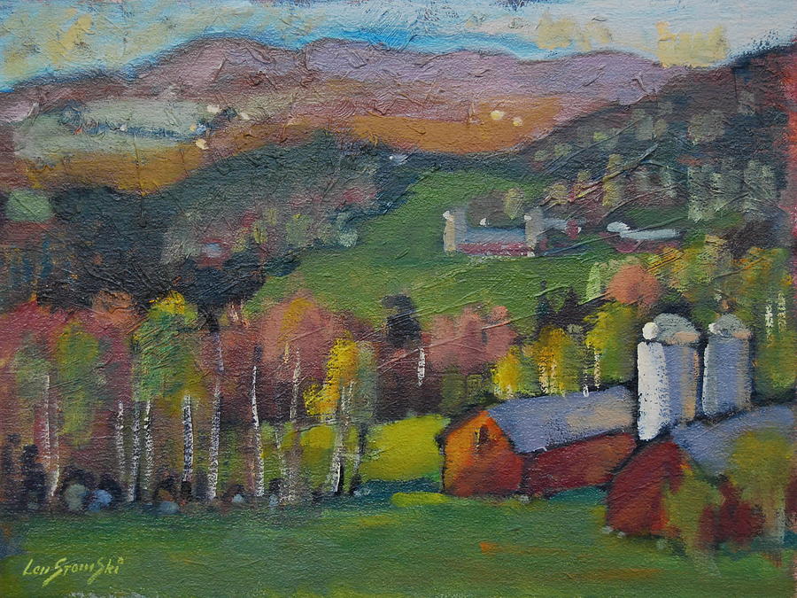 Pawnel Vermont Painting by Len Stomski