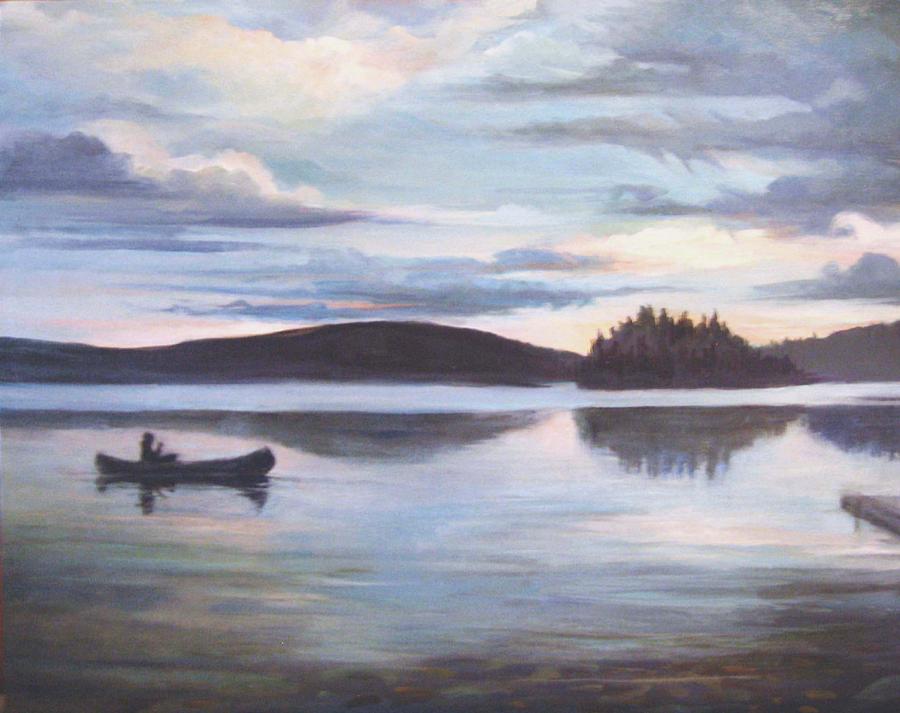 Payette Lake Idaho Painting by Donna Tucker