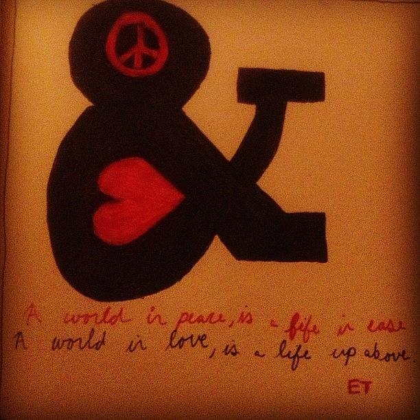 Me Photograph - #peace & #love In One 
#me #art by Smellslikeairwick Tirrell
