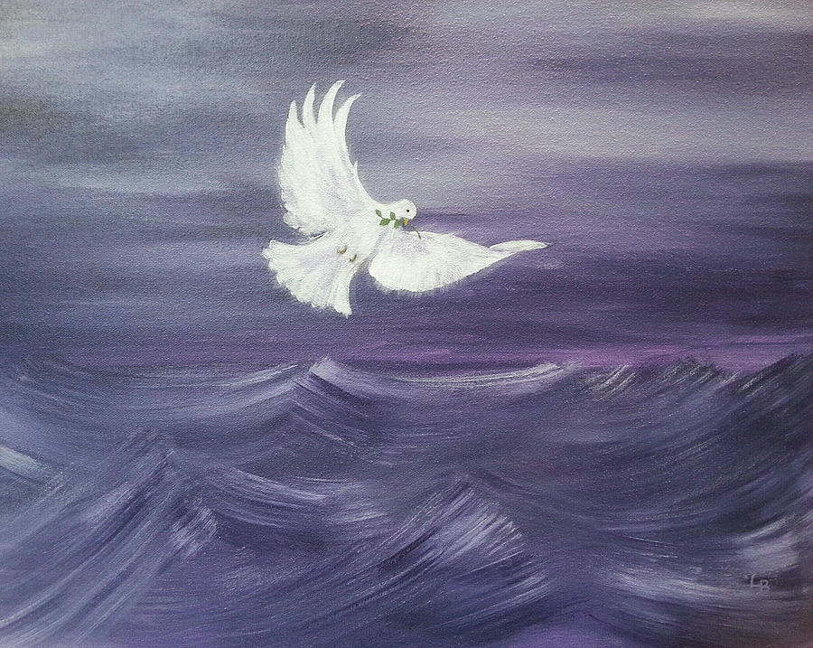 Dove Painting - Peace Amidst the Storm by Lana Belanger