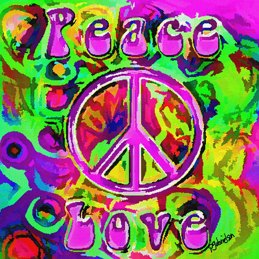 Peace And Love Digital Art by Peggy Gabrielson