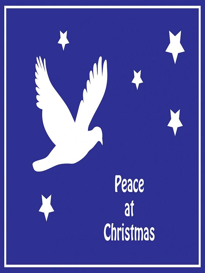 Peace At Christmas Greeting Card  Digital Art by Taiche Acrylic Art