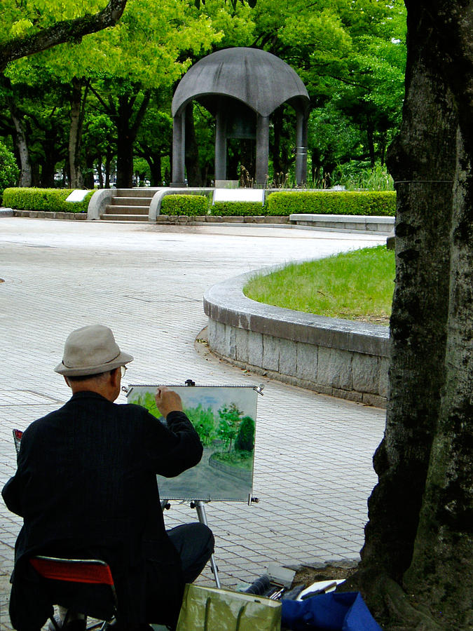 Hiroshima Photograph - Peace Bell Painter by Duomo Photography