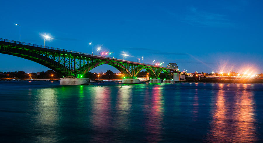 Peace Bridge and Buffalo Lights Photograph by Rosemary Legge - Fine Art ...