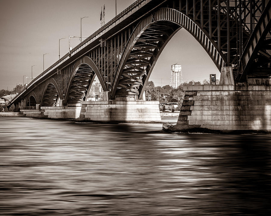 Black And White Photograph - Peace Bridge by Chris Bordeleau