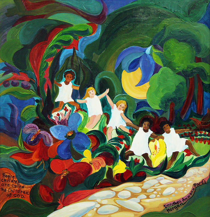 Peace Children Painting by Dorothea  Morgan